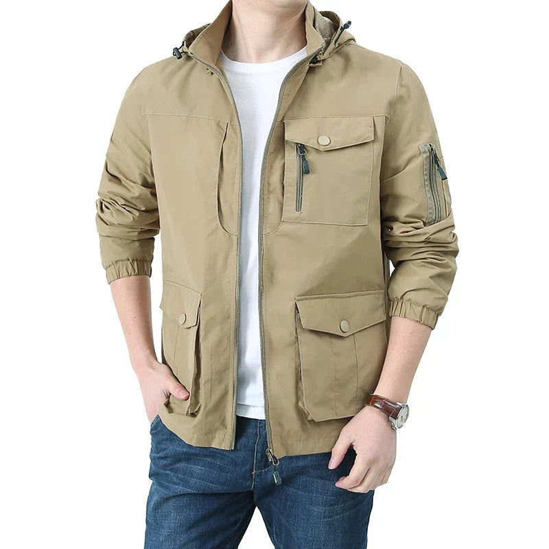 Bauluvio - Atmungsaktive Herren-Sommerjacke im Cargo-Stil