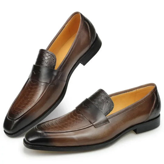 Bauluvio - Exquisite Print Leder Loafers