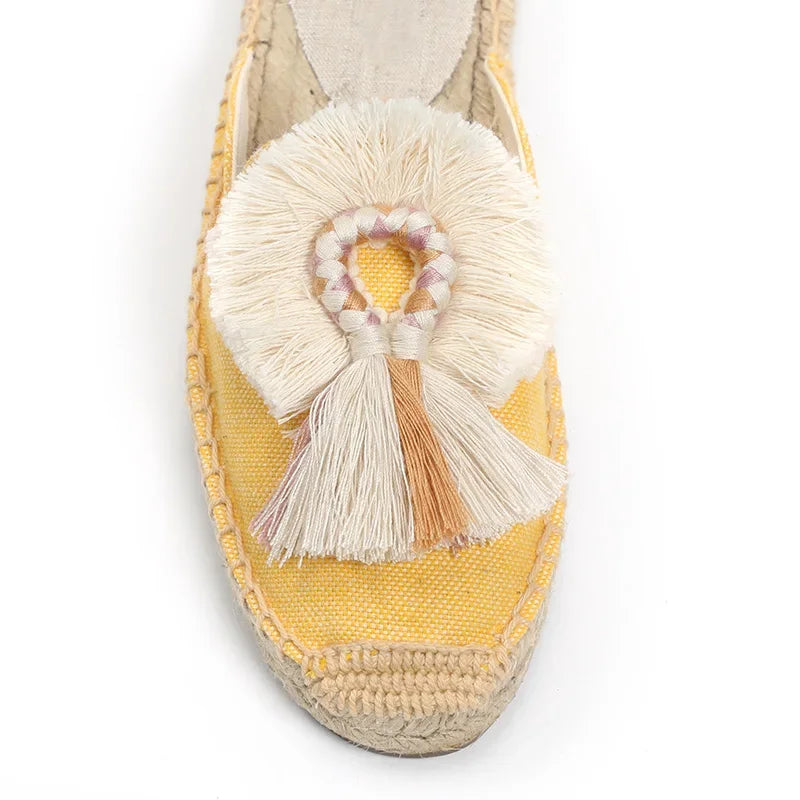 Bauluvio - Espadrille-Mules mit flauschigem Ball