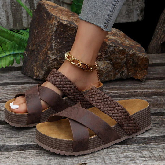 Bauluvio - Crisscross Plateau-Sandalen für Frauen