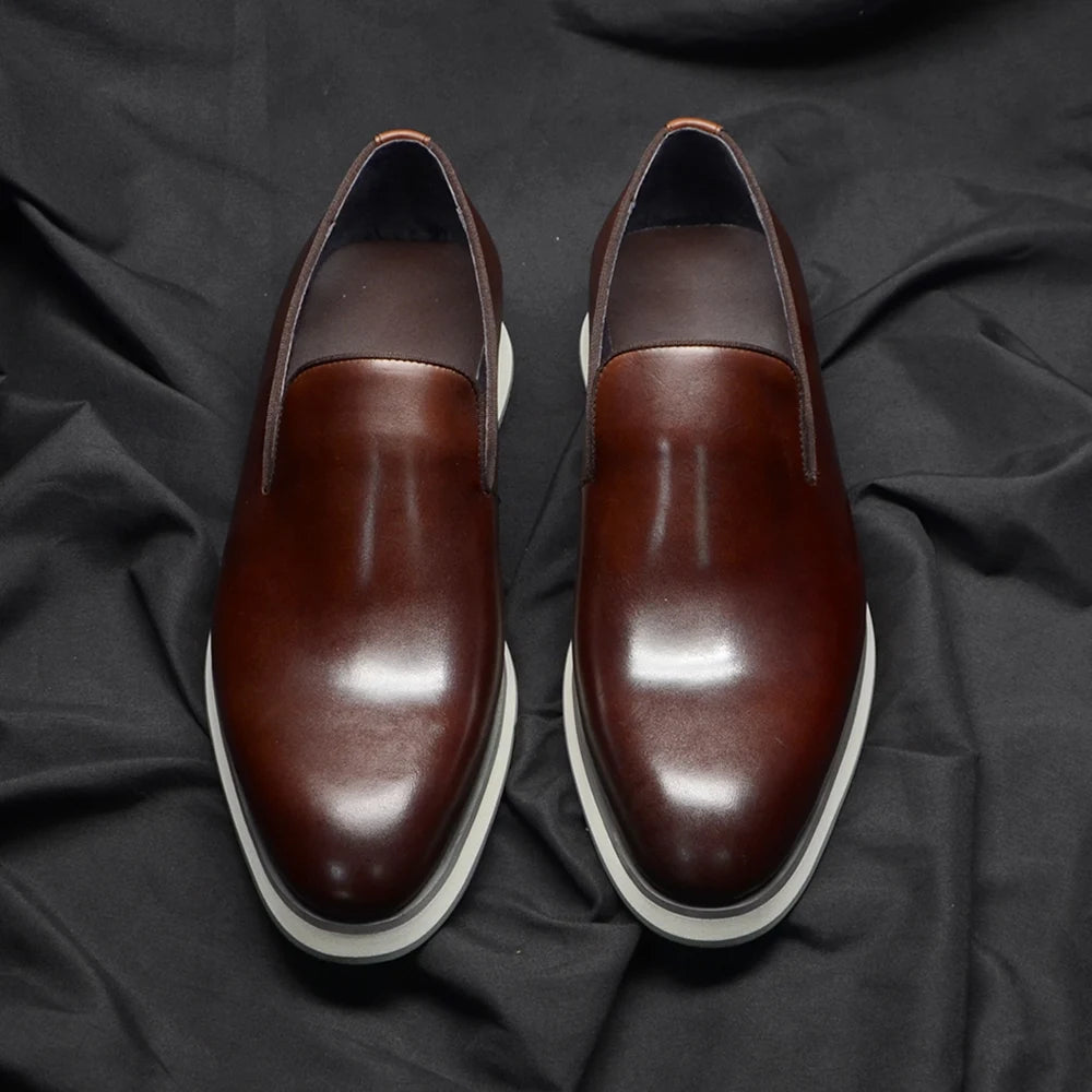 Bauluvio - Klassische Herren Loafers aus Leder