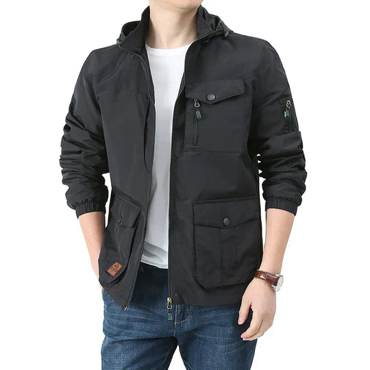 Bauluvio - Atmungsaktive Herren-Sommerjacke im Cargo-Stil