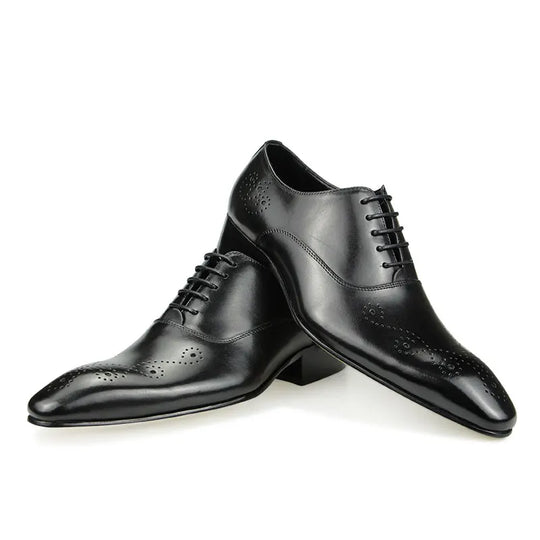 Bauluvio - Schwarze Kleid Schuhe Oxfords für Männer