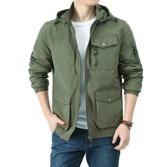 Bauluvio - Atmungsaktive Herren-Sommerjacke im Cargo-Stil