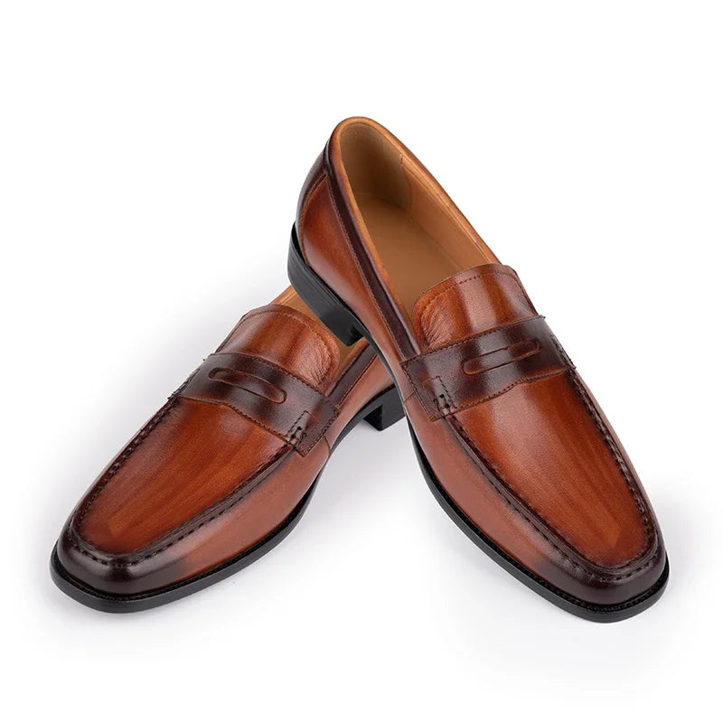 Bauluvio - Hochwertige braune Leder-Loafer