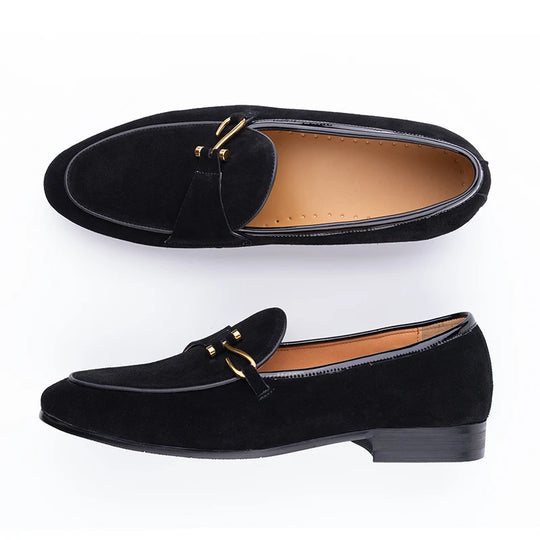 Bauluvio - Luxe Loafers aus Wildleder mit Schnalle