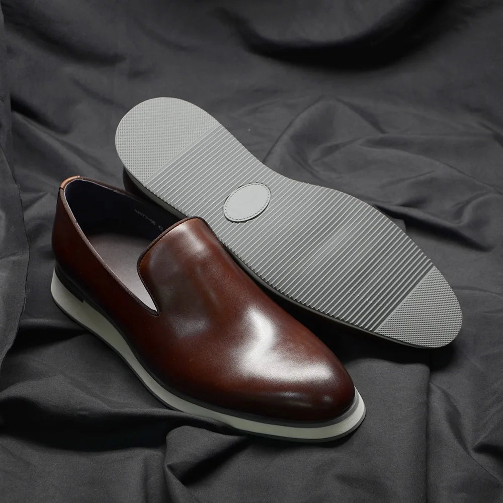 Bauluvio - Klassische Herren Loafers aus Leder