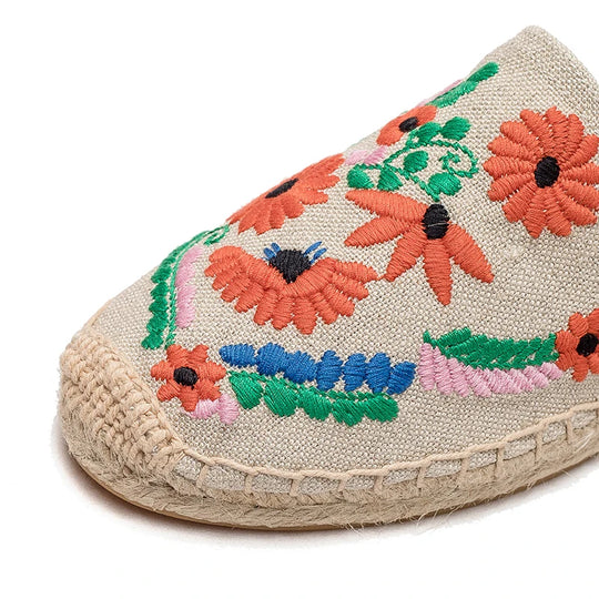 Bauluvio - Bestickte Espadrille-Pantoletten für Frauen