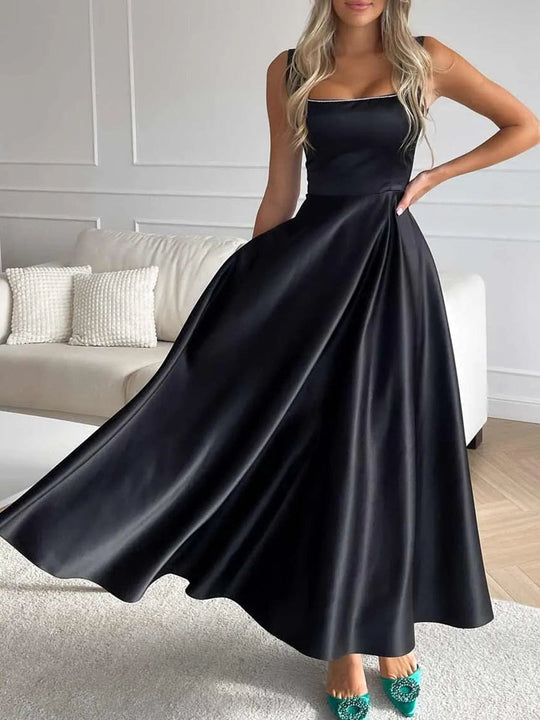 Bauluvio - Damen Cocktailkleid aus Satin