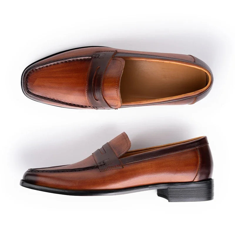 Bauluvio - Hochwertige braune Leder-Loafer