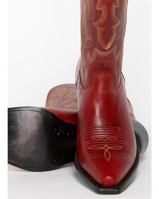 Bauluvio - Western Retro Leder Cowboystiefel