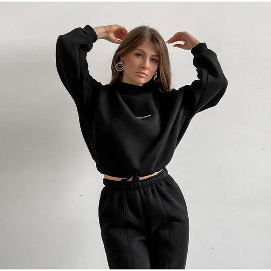 Bauluvio - Turtleneck-Trainingsanzug mit hoher Taille für Frauen