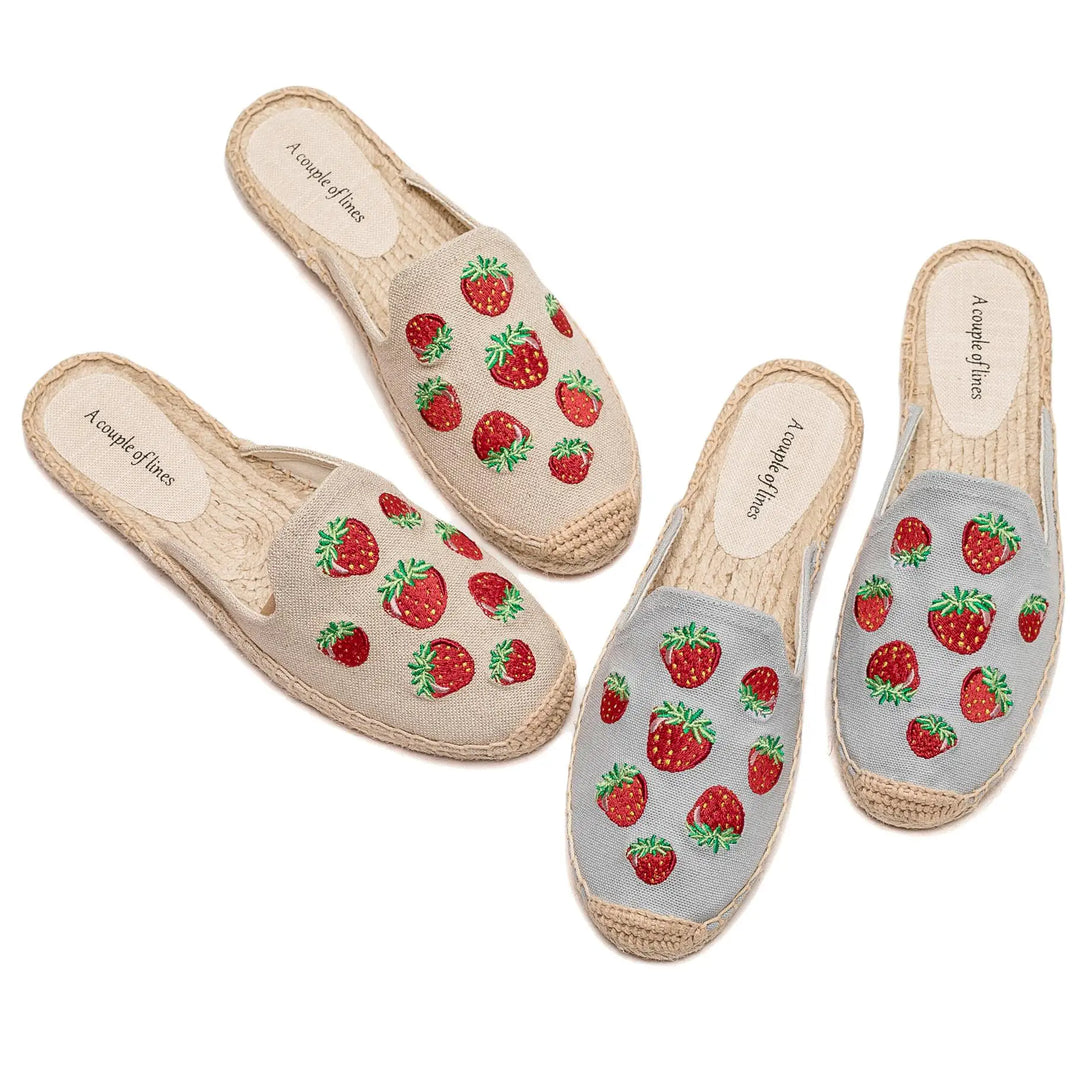 Bauluvio - Gestickte Espadrille-Pantoletten für Frauen