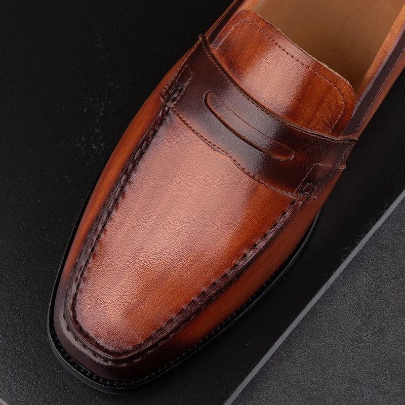 Bauluvio - Hochwertige braune Leder-Loafer