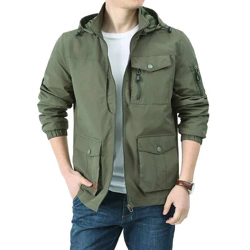 Bauluvio - Atmungsaktive Herren-Sommerjacke im Cargo-Stil