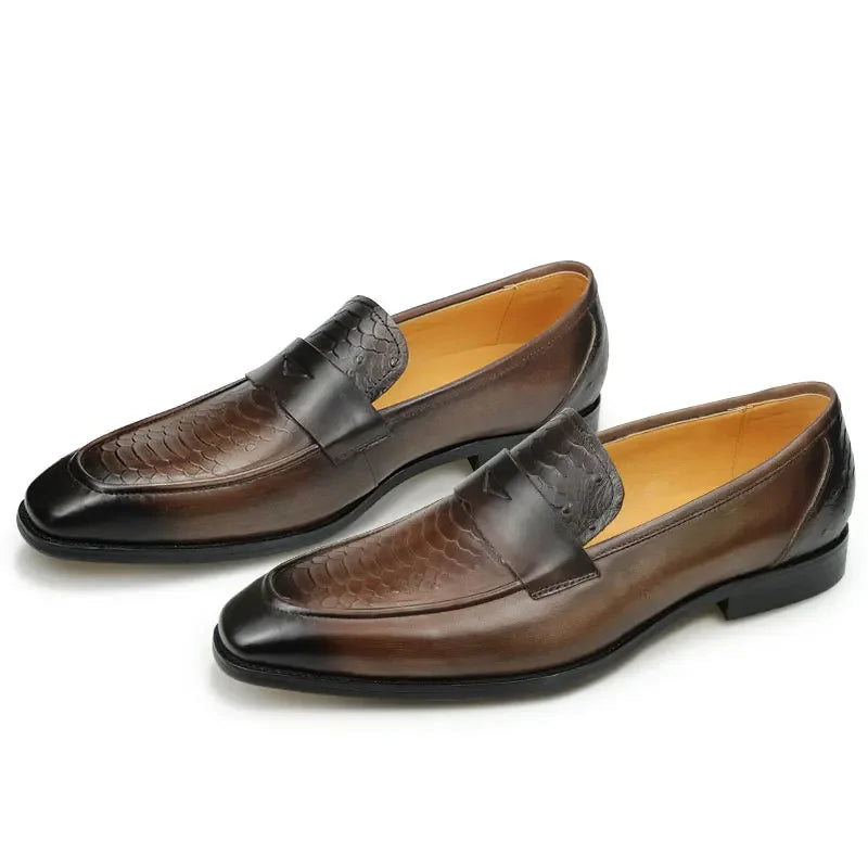 Bauluvio - Exquisite Print Leder Loafers