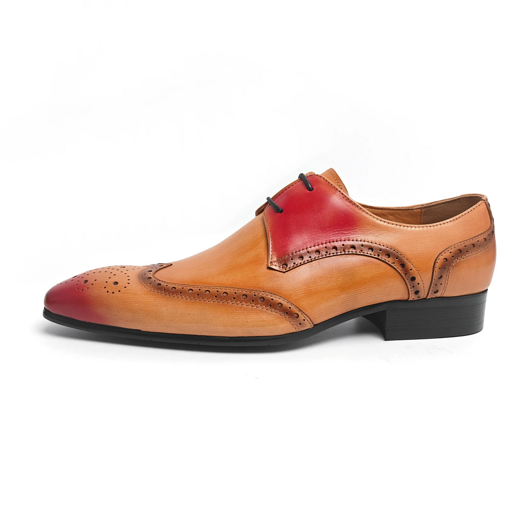 Bauluvio - Herren Leder Derby Schuhe