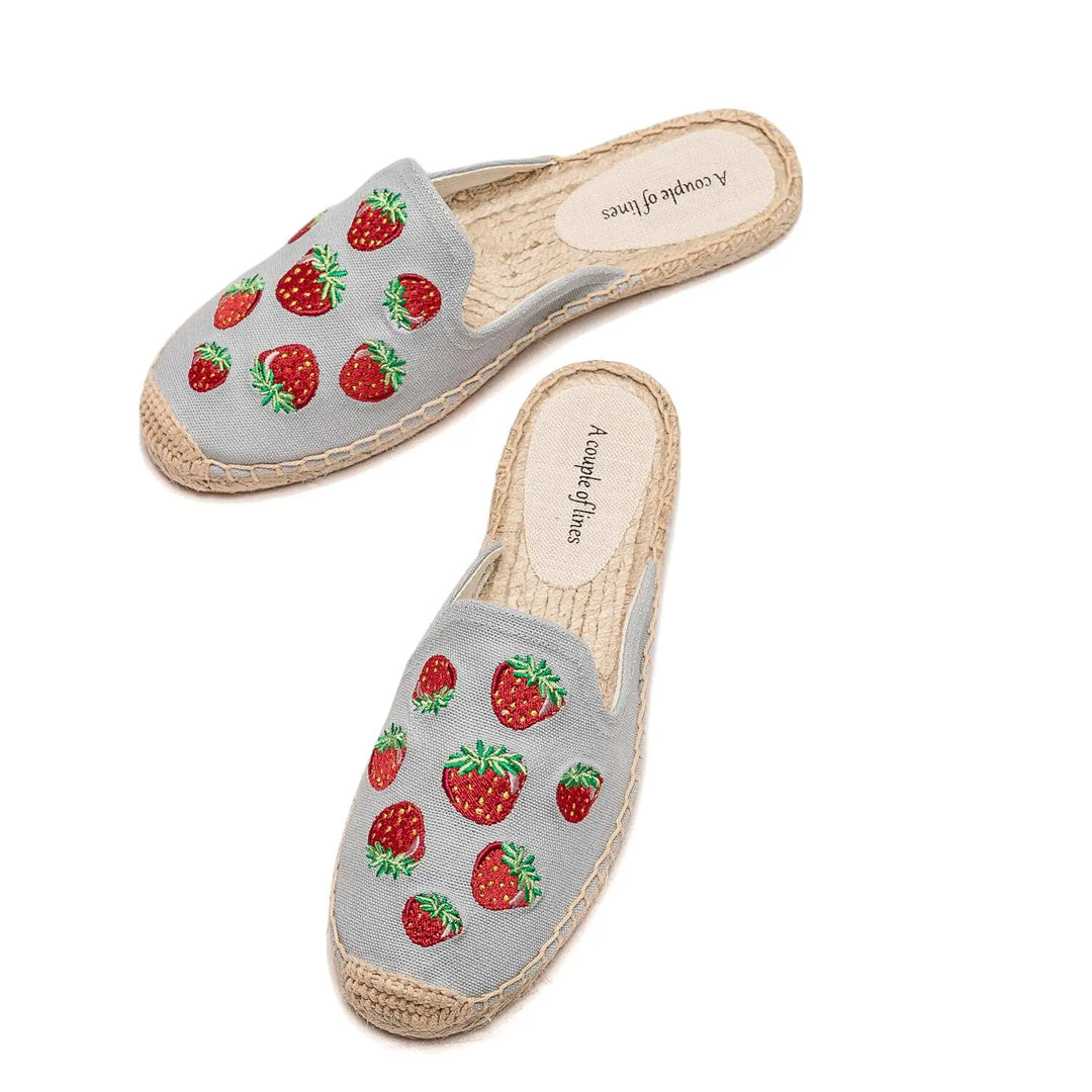 Bauluvio - Gestickte Espadrille-Pantoletten für Frauen