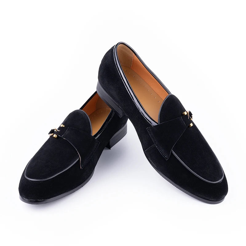 Bauluvio - Luxe Loafers aus Wildleder mit Schnalle