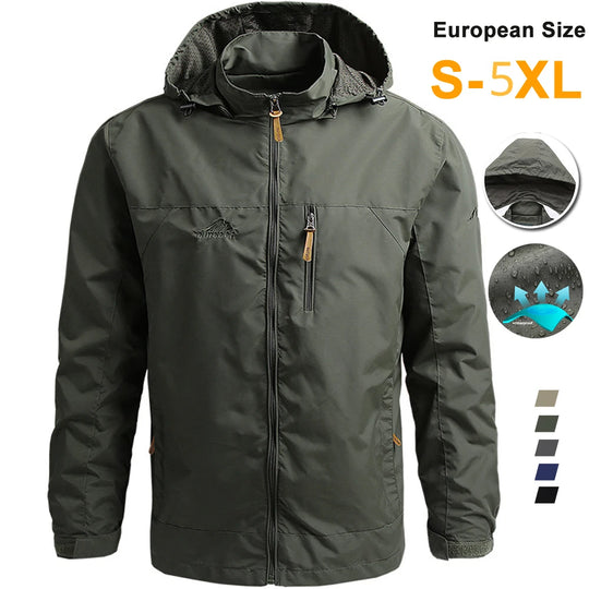 Bauluvio - Tactical Waterproof Hooded Windbreaker für Männer