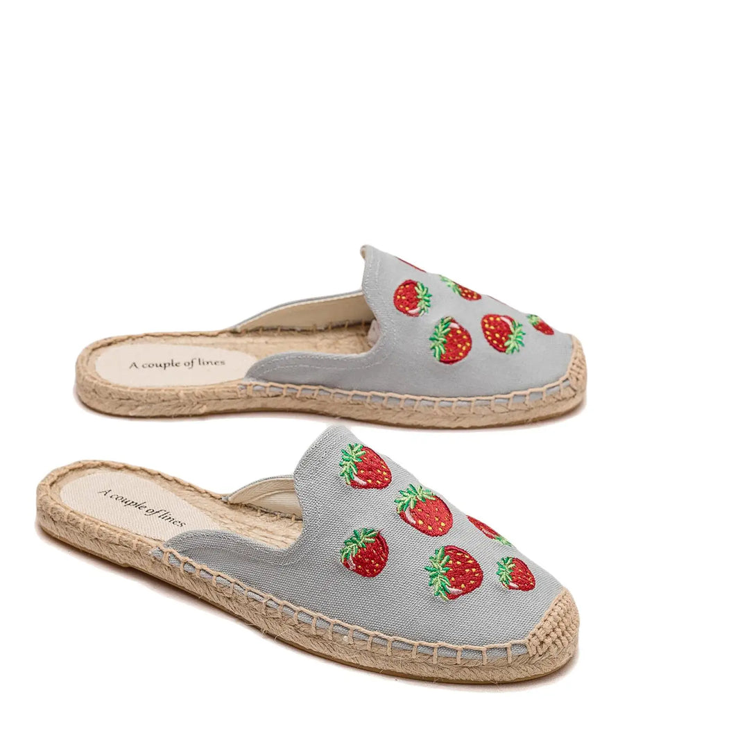 Bauluvio - Gestickte Espadrille-Pantoletten für Frauen