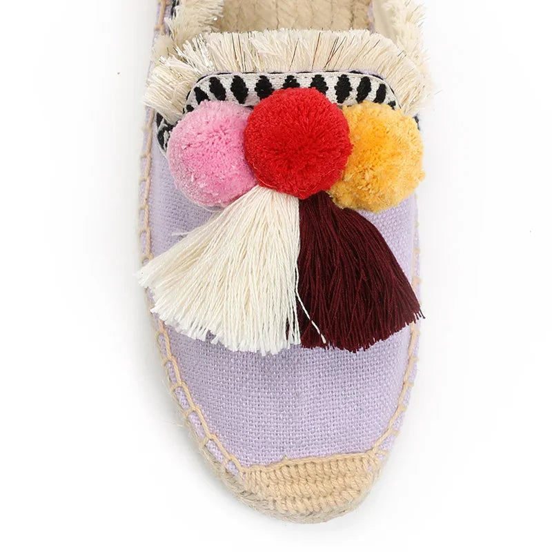 Bauluvio - Espadrille-Mules mit flauschigem Ball