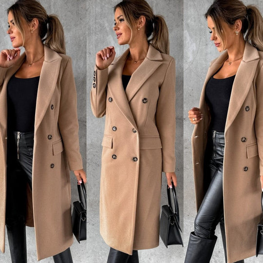 Bauluvio - Lässiger warmer Damen-Winter-Trenchcoat