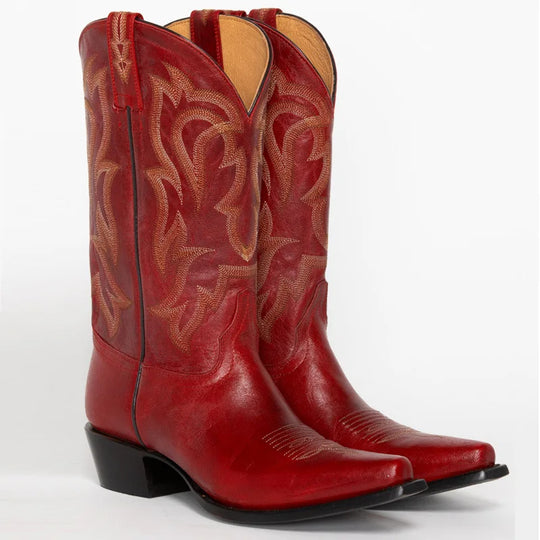 Bauluvio - Western Retro Leder Cowboystiefel