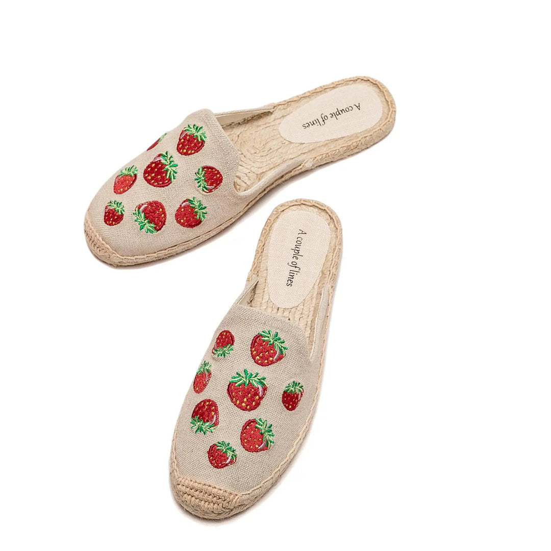 Bauluvio - Gestickte Espadrille-Pantoletten für Frauen