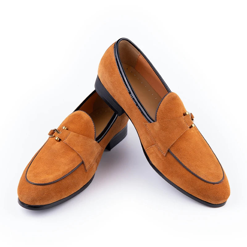 Bauluvio - Luxe Loafers aus Wildleder mit Schnalle