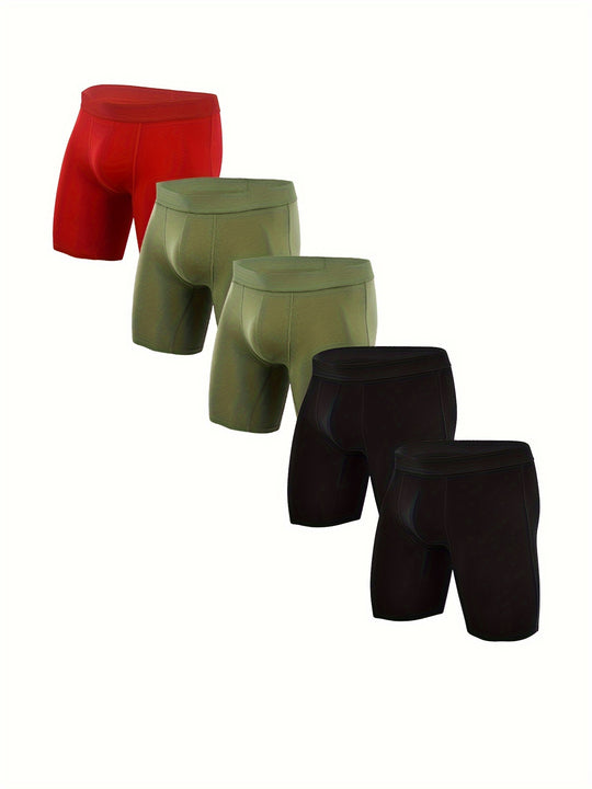 Bauluvio - Herrenmodische Sport-Boxershorts aus Baumwolle (5er-Pack)