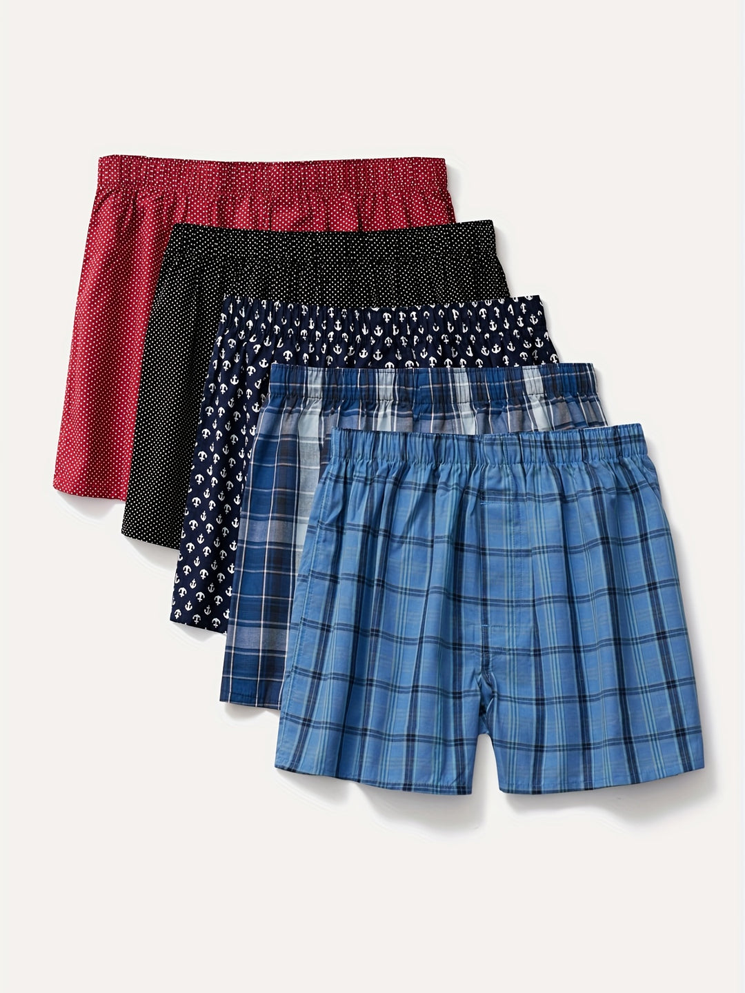 Bauluvio - Boxershorts für Männer, 5er-Pack, mehrfarbig