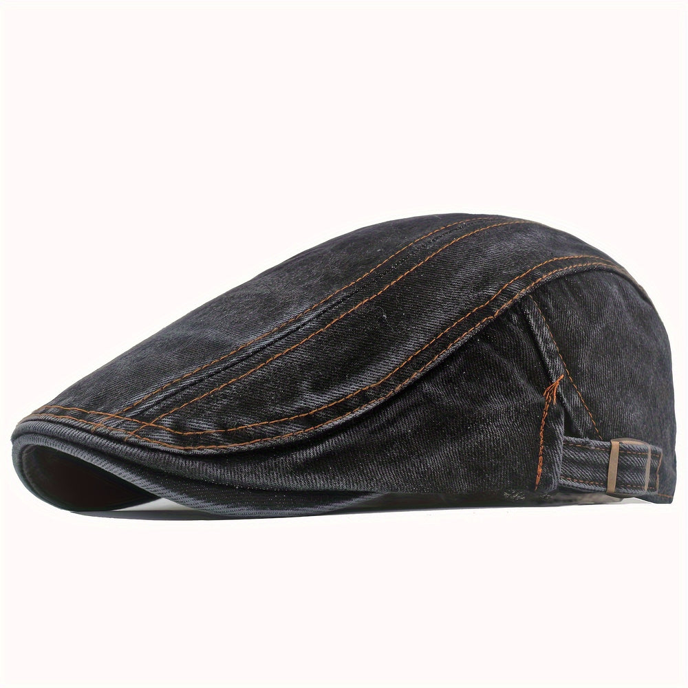 Bauluvio - Newsboy-Cap aus gewaschenem Denim für Männer