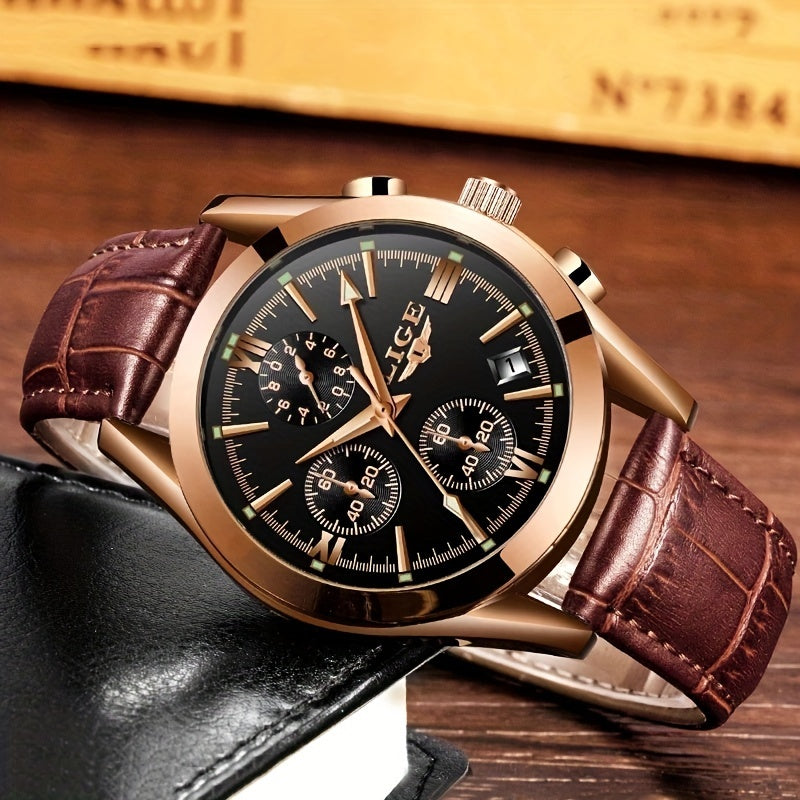 Bauluvio - Herren-Chronograph Quarzuhr