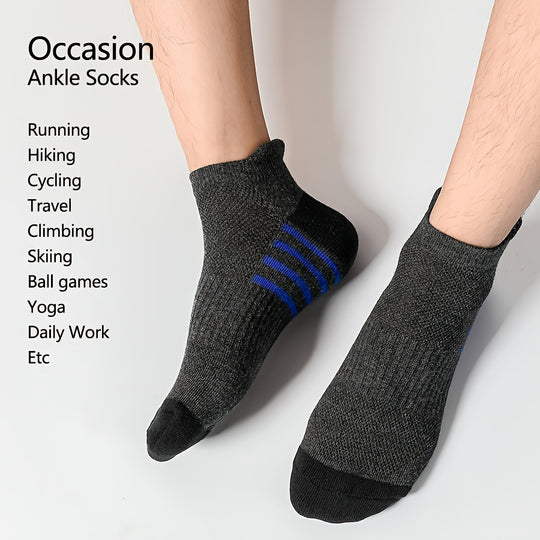 Bauluvio - Lässige gestreifte Sportsocken für Männer (12 Paare)