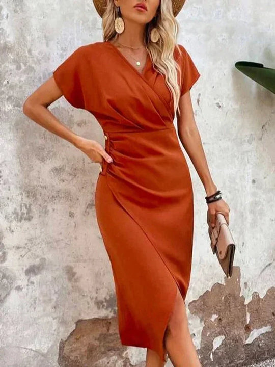 Bauluvio - Formales Kleid mit Fledermausärmeln