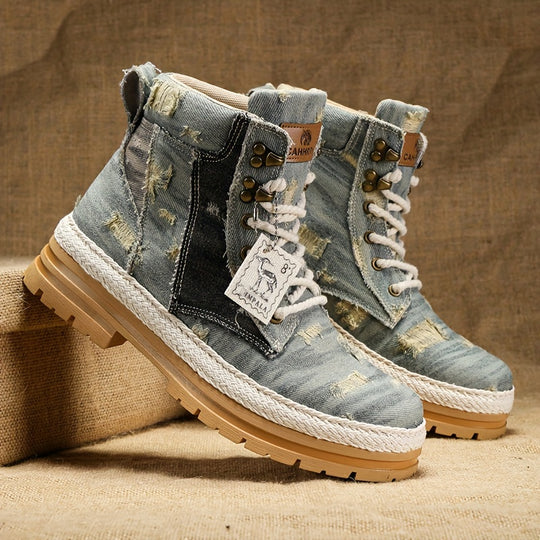 Bauluvio - Canvas-Schnürstiefel für Männer