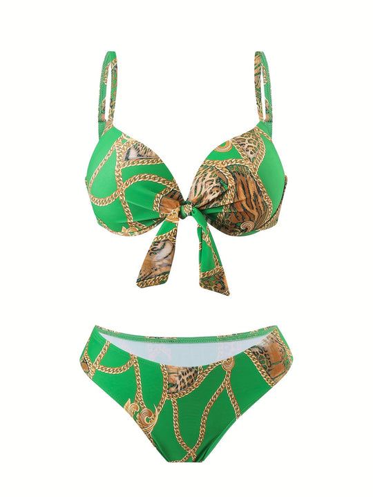 Bauluvio - Kettenmuster 3-teiliges Bikini-Set