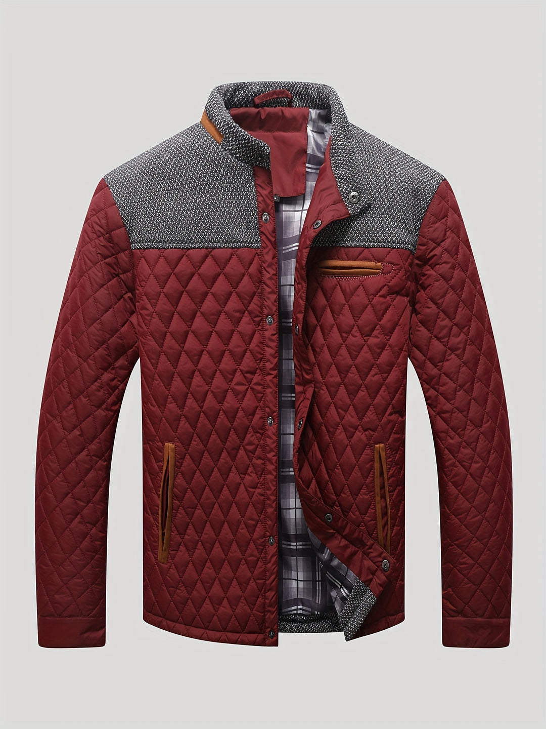 Bauluvio - Winddichte Jacke mit Argyle-Muster