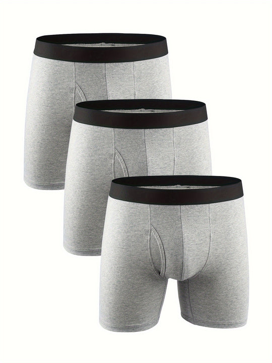 Bauluvio - Baumwoll-Boxershorts für Männer mit langen Beinen (3er-Pack)