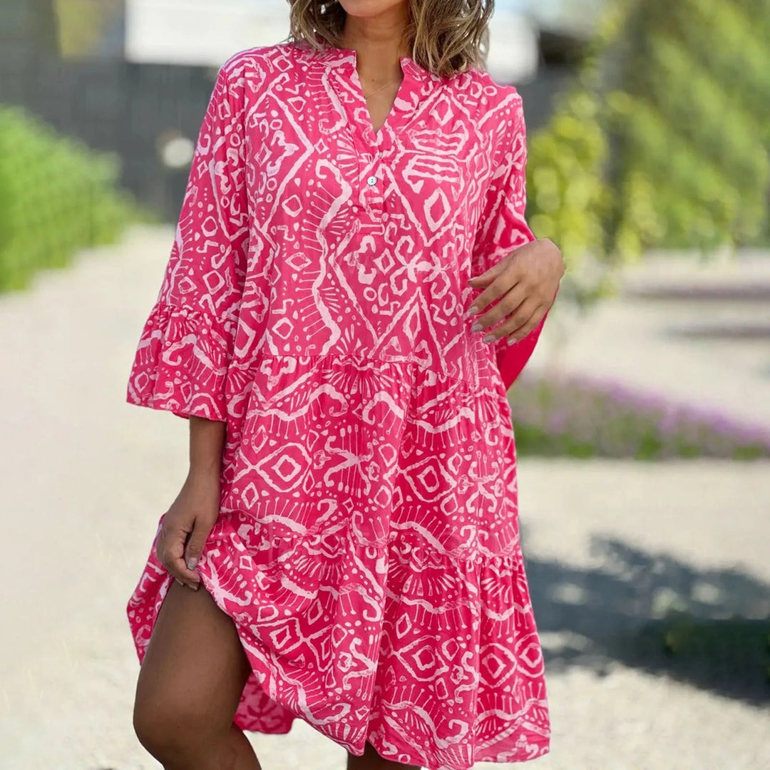 Bauluvio - Boho-Kleid mit Grafikdruck