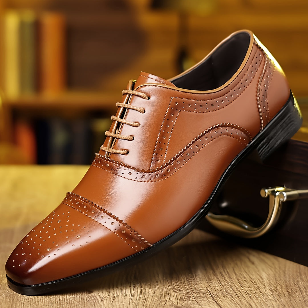 Bauluvio - Men's Cap-toe Oxford Shoes