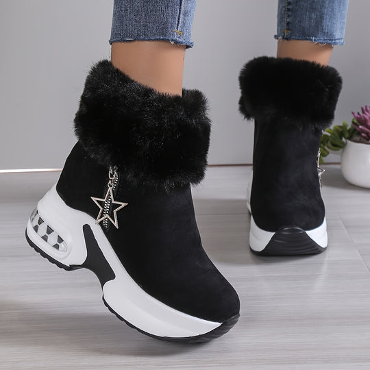 Plateau-Keil-Winterstiefel für Frauen