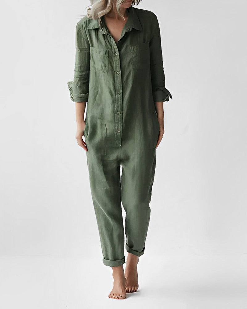 Bauluvio - Stylischer grüner Jumpsuit