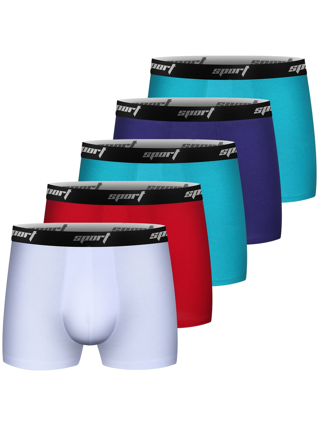 Bauluvio - 5er-Pack weiche, dehnbare Boxershorts für Männer