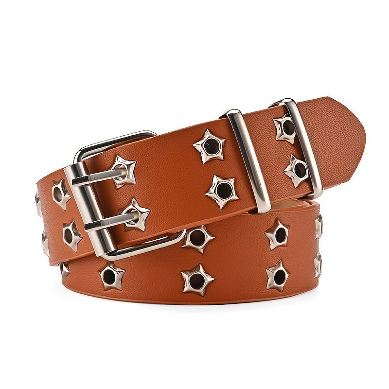 Bauluvio - Star Eyelet Double Pin Buckle Gürtel