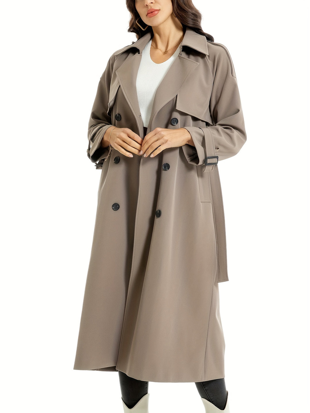 Bauluvio - Zweireihiger Trenchcoat für Damen