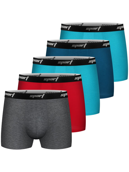 Bauluvio - 5er-Pack weiche, dehnbare Boxershorts für Männer