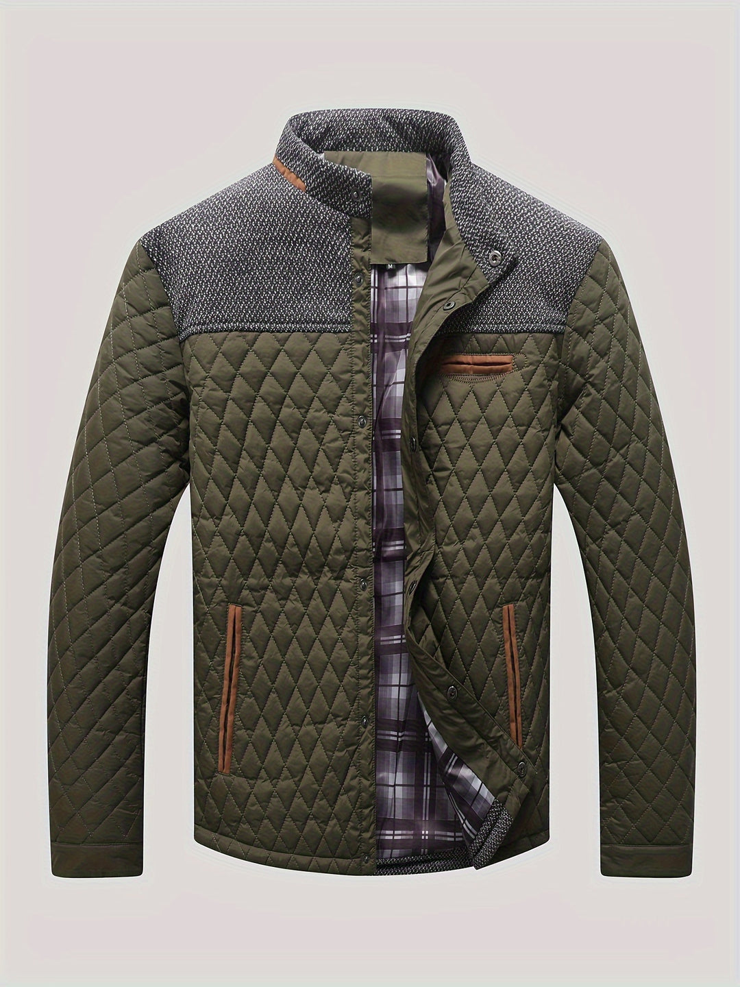 Bauluvio - Winddichte Jacke mit Argyle-Muster