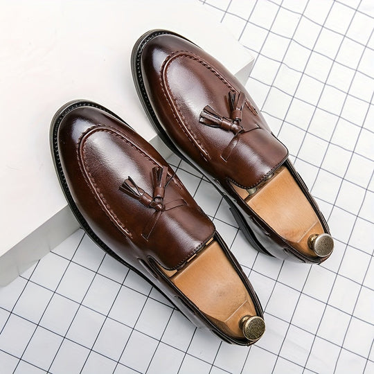 Bauluvio - Vintage Kunstleder Loafer für Männer